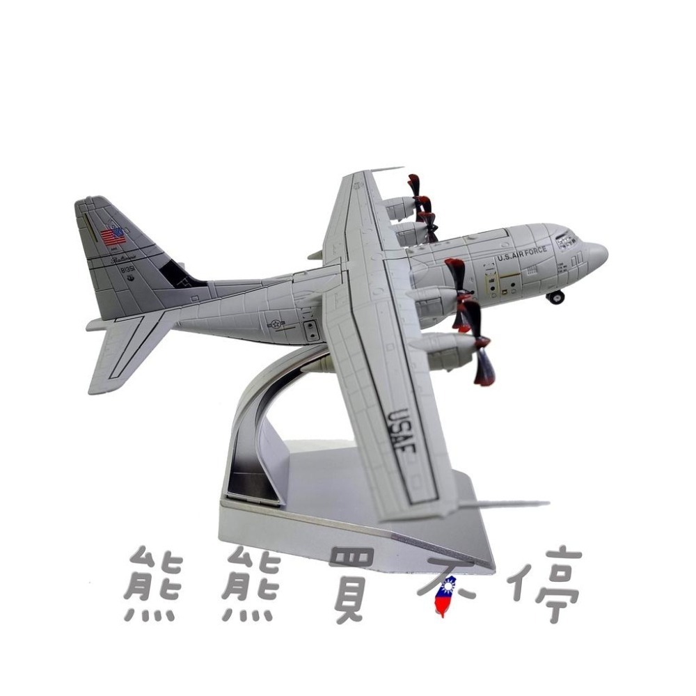 [在台現貨] 美國空軍 C-130J Hercules 超級大力神 C130 運輸機 1/200 合金 飛機模型-細節圖3