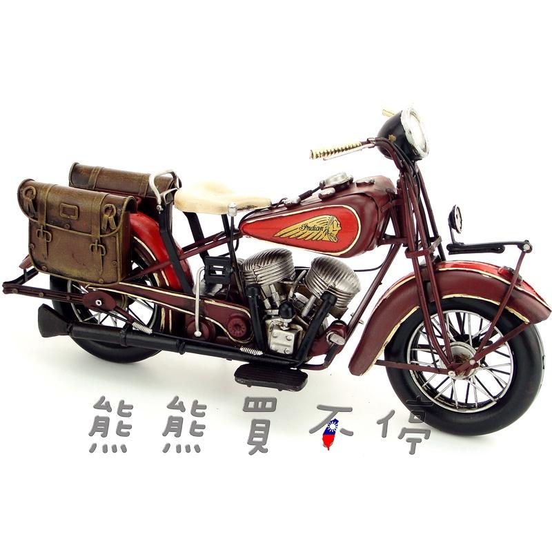 [在台現貨] 鐵製 手工 復古 鐵皮製 印地安 摩托車 Indian Motorcycle 1936年 重機模型-細節圖2
