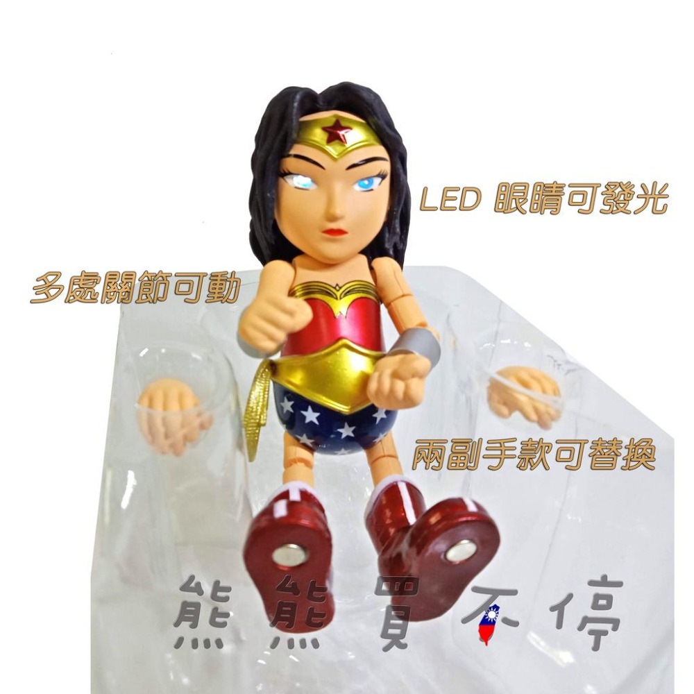 [在台現貨-三款可選] 正版 DC 正義聯盟 Q版公仔 蝙蝠俠 超人 神力女超人 9公分 合金人偶 多關節可動-細節圖5