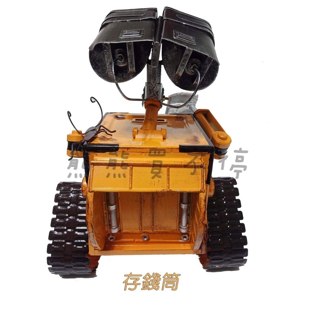 [在台現貨] 瓦力 WALL‧E 鐵製 鐵皮 存錢筒 / 面紙盒 送 小強 復古鐵藝工業風模型 家居裝飾擺設-細節圖8