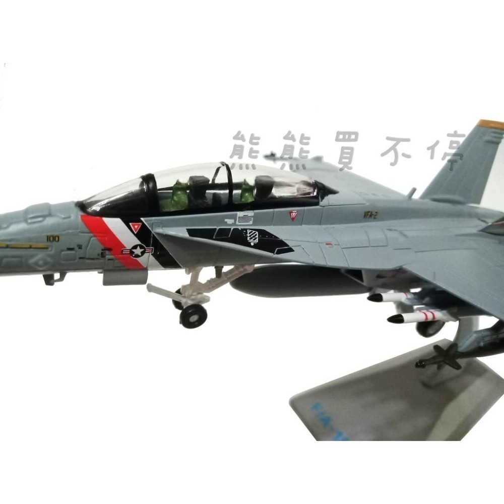 [在台現貨-賞金獵人中隊] 美國海軍 F18 超級大黃蜂 F/A-18F 戰鬥攻擊機 1/100 合金飛機模型-細節圖2