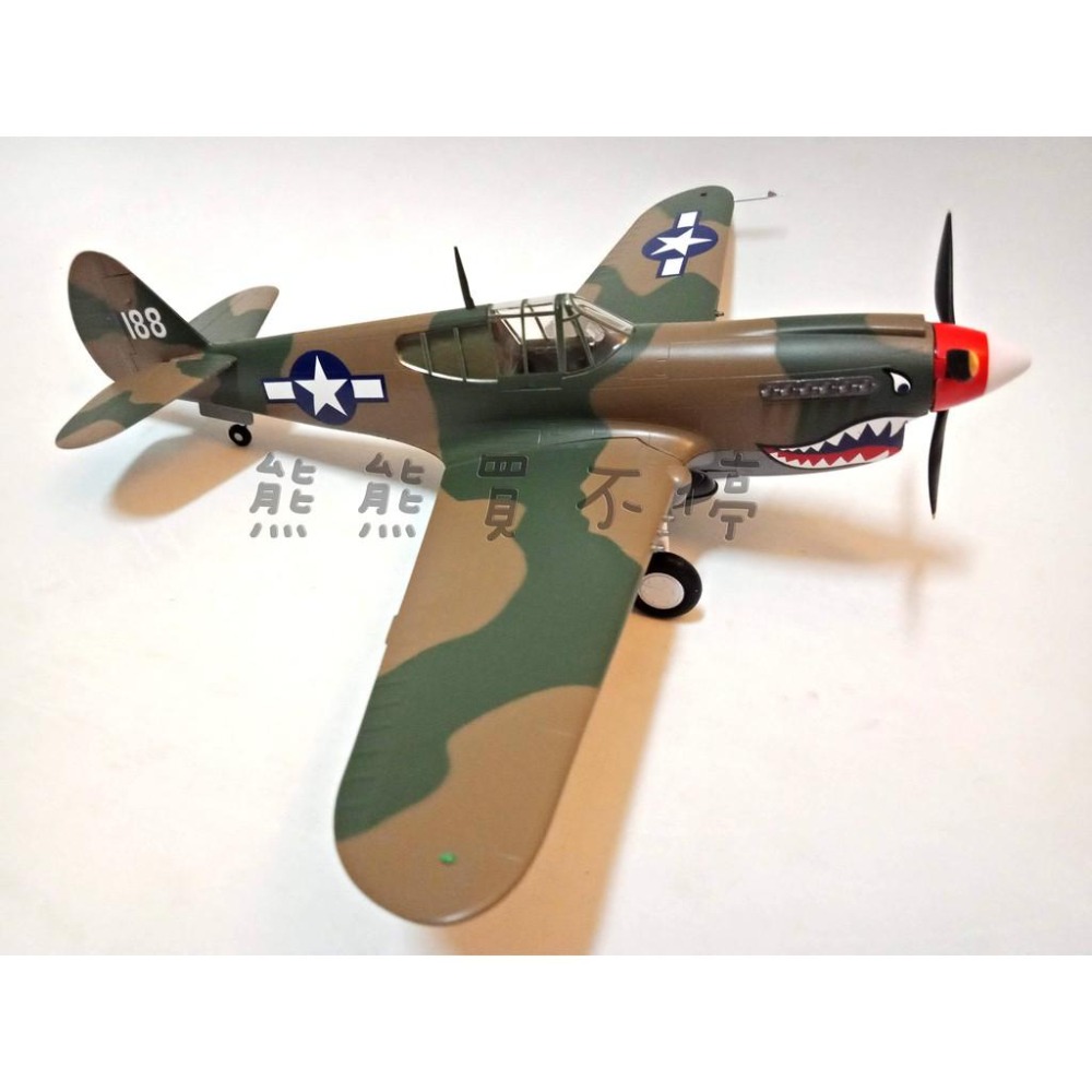 [在台現貨/大比例#39313] 美國 空軍 P-40M 戰鬥機 P40 鯊魚嘴 塗裝 1/48 飛機模型-細節圖2