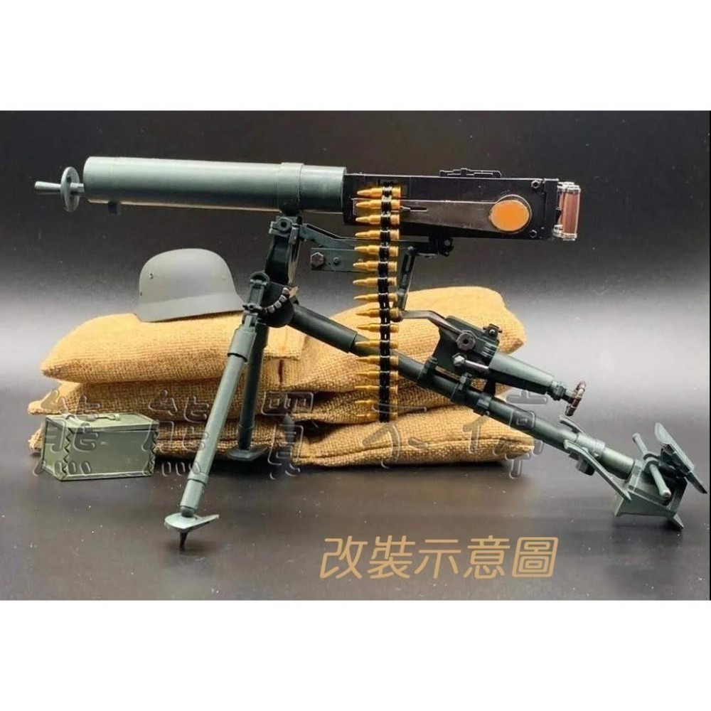 [現貨/參與多次戰爭用槍] 中華民國國民革命軍配備制式重機槍 民24式 MG08 二四式重機槍 1/6 立體 拼裝槍模型-細節圖3