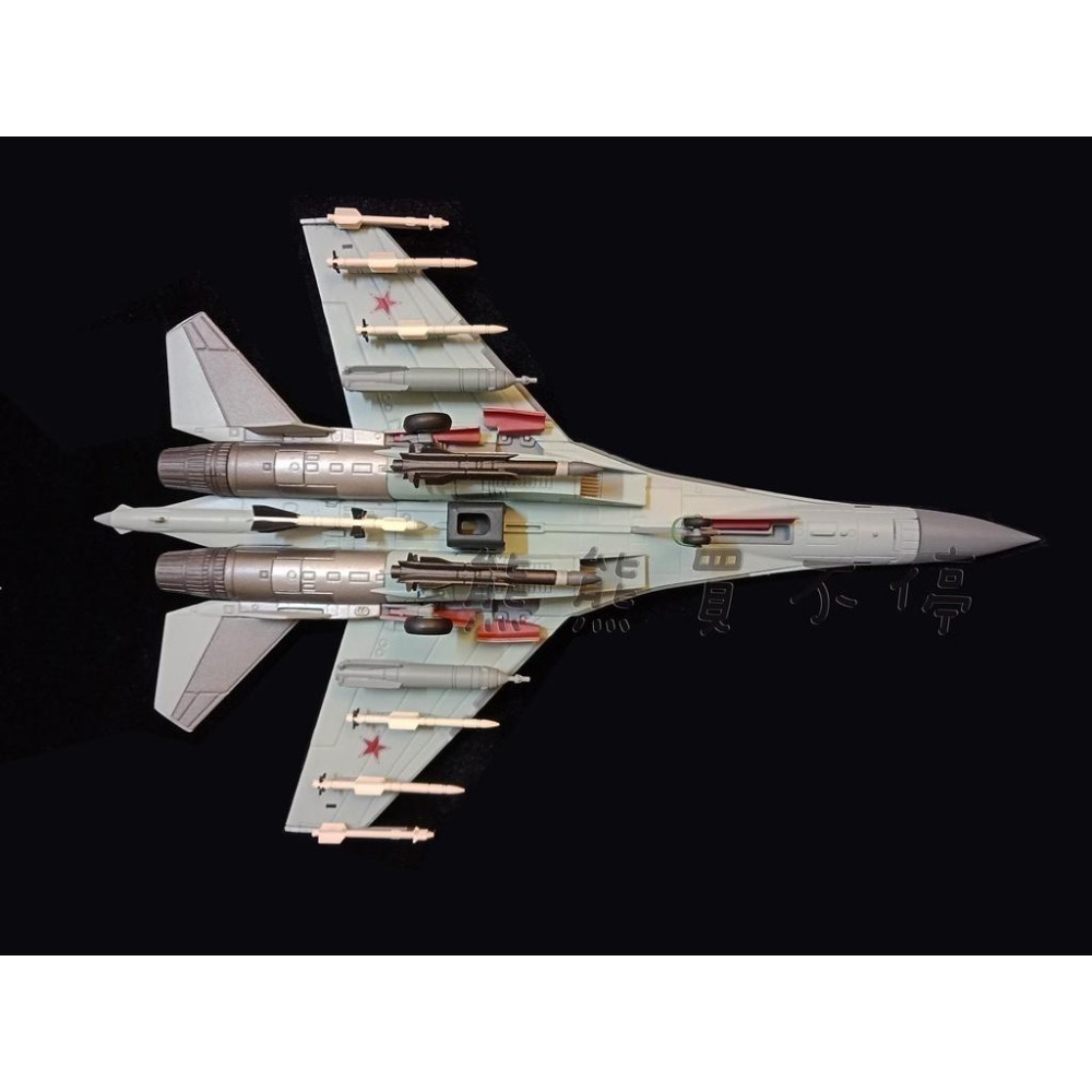 [在台現貨-迷彩藍] Su-35 俄羅斯空軍 蘇愷35 SU35 第四代半戰機 1/100 合金 飛機模型-細節圖3