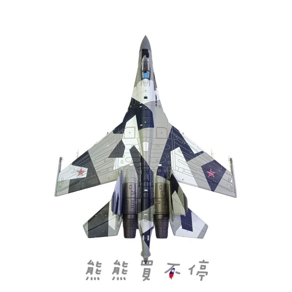 [在台現貨-迷彩藍] Su-35 俄羅斯空軍 蘇愷35 SU35 第四代半戰機 1/100 合金 飛機模型-細節圖8