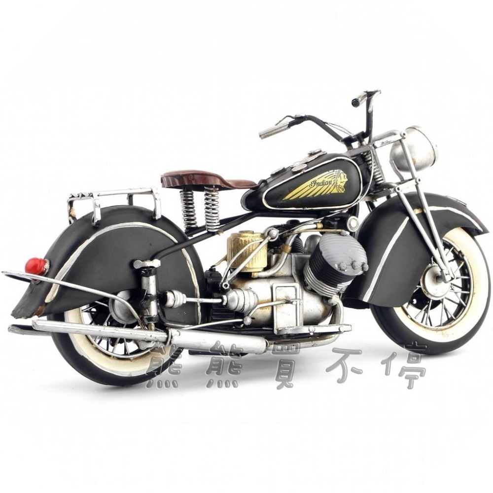 [在台現貨/超推!! 1/8 摩托車] 鐵製 手工 復古 鐵皮製 印地安 841 摩托車 1944年 重機模型-細節圖2