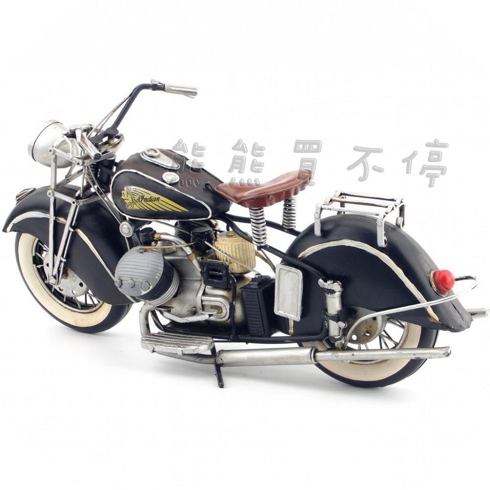 [在台現貨/超推!! 1/8 摩托車] 鐵製 手工 復古 鐵皮製 印地安 841 摩托車 1944年 重機模型-細節圖3