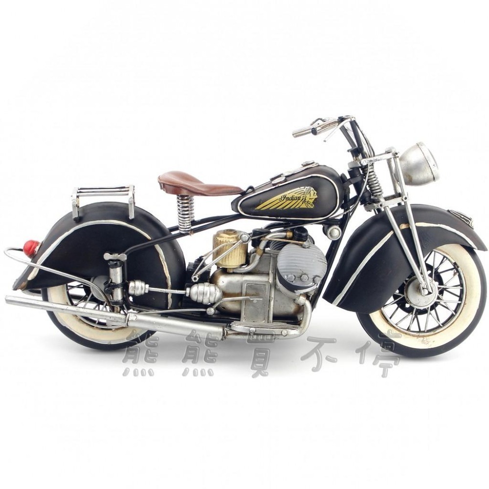 [在台現貨/超推!! 1/8 摩托車] 鐵製 手工 復古 鐵皮製 印地安 841 摩托車 1944年 重機模型-細節圖4