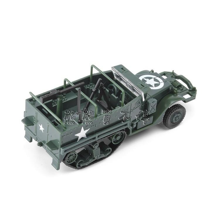 <在台現貨> 二戰美軍 M3 半履帶裝甲車 運輸車 1/72 立體  拼裝車 模型-細節圖2