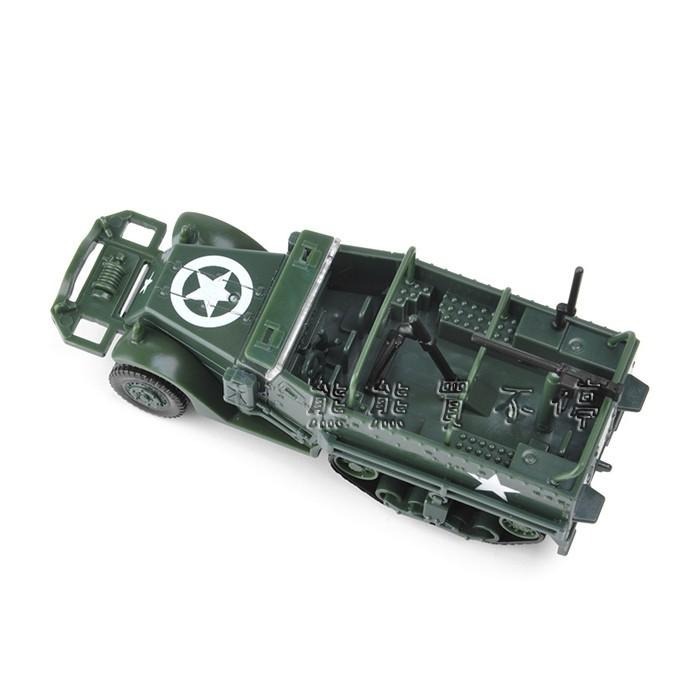 <在台現貨> 二戰美軍 M3 半履帶裝甲車 運輸車 1/72 立體  拼裝車 模型-細節圖3