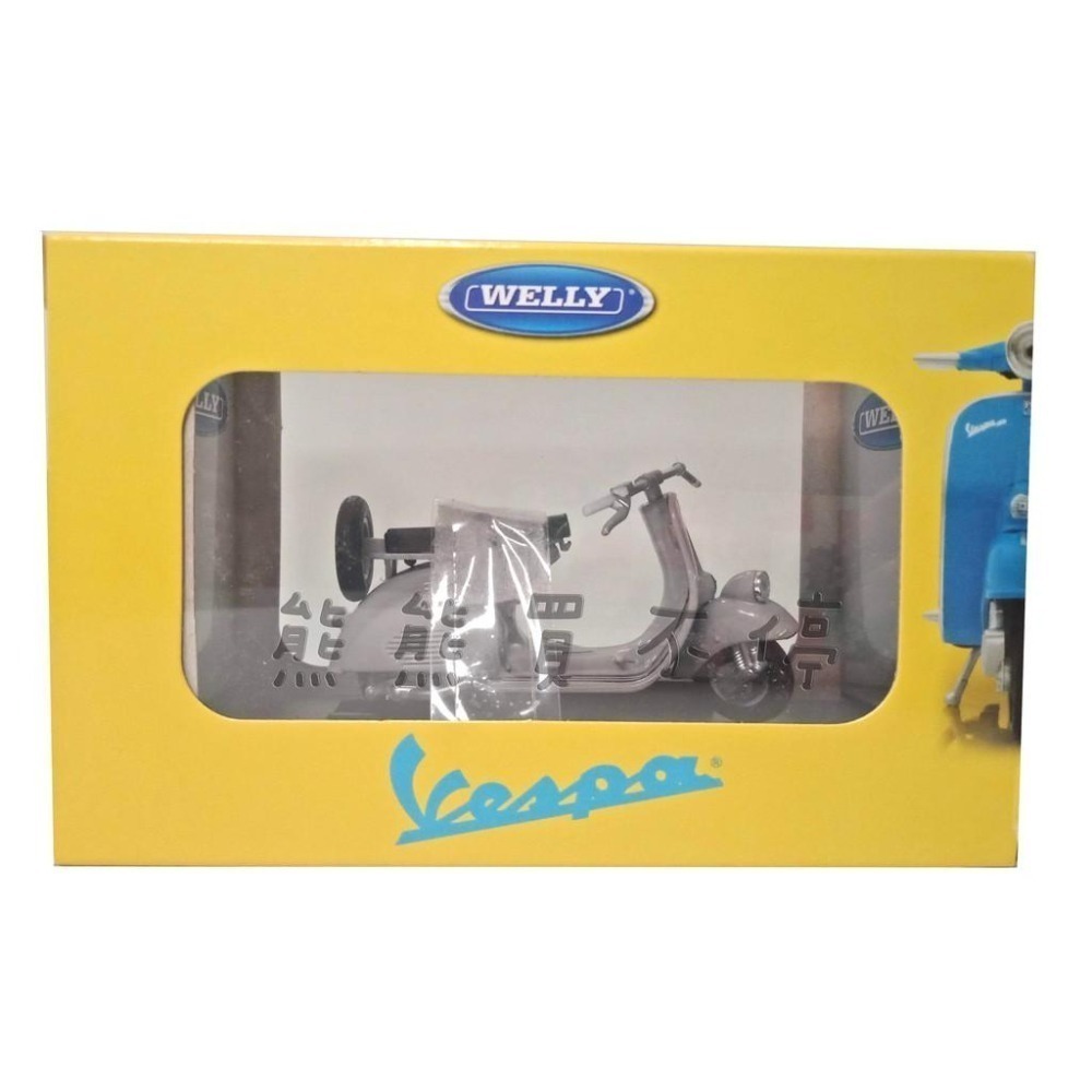 [在台現貨] 偉士牌 Vespa 1953年 125CC 淺灰色 機車 1/18 仿真 合金 復古 踏板 摩托車 模型-細節圖5