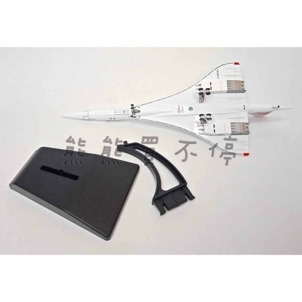 <在台現貨/精細> schuco GeminiJets 英航超音速協和客機 1/400 合金飛機模型 送展示架-細節圖3