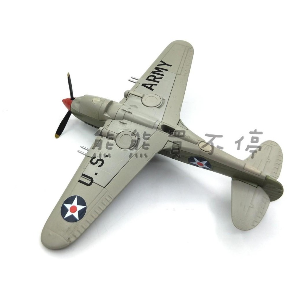 [在台現貨-Luppa-飛行模式] 二戰 美軍 P-40B 珍珠港之役 P-40 戰斧 戰鬥機 1/72 合金 飛機模型-細節圖3