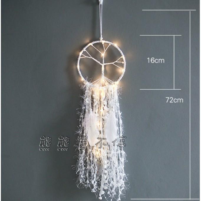 <現貨> 純白捕夢網 白色蕾絲 婚禮小物/婚禮裝飾 LED掛飾 贈送星星燈/精美包裝禮盒/掛勾 生日禮物 情人節禮物-細節圖2