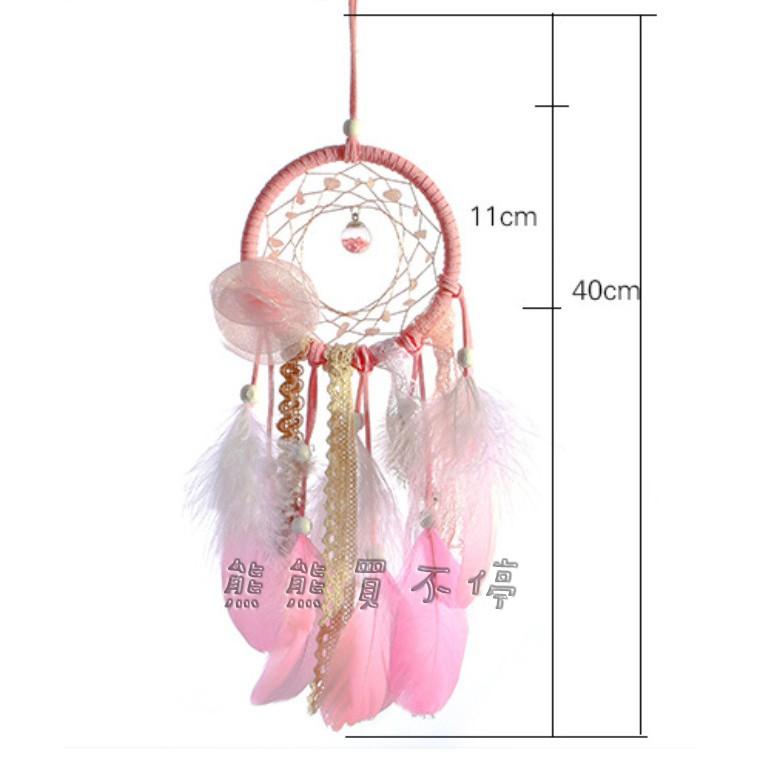 <現貨> 花朵蕾絲羽毛捕夢網 可愛風格 獨特不落俗套 贈送星星燈/精美包裝禮盒/掛勾 生日禮物 情人節禮物-細節圖3