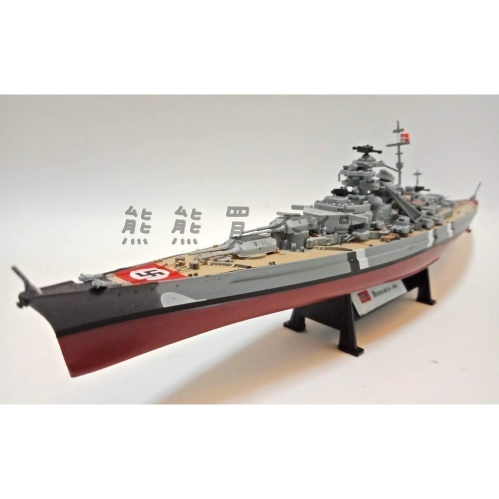 [在台現貨- 兩種款式可選] 二戰德軍 超級戰艦 俾斯麥 號 Bismarck 1/1000 合金 仿真 軍艦 模型-細節圖3