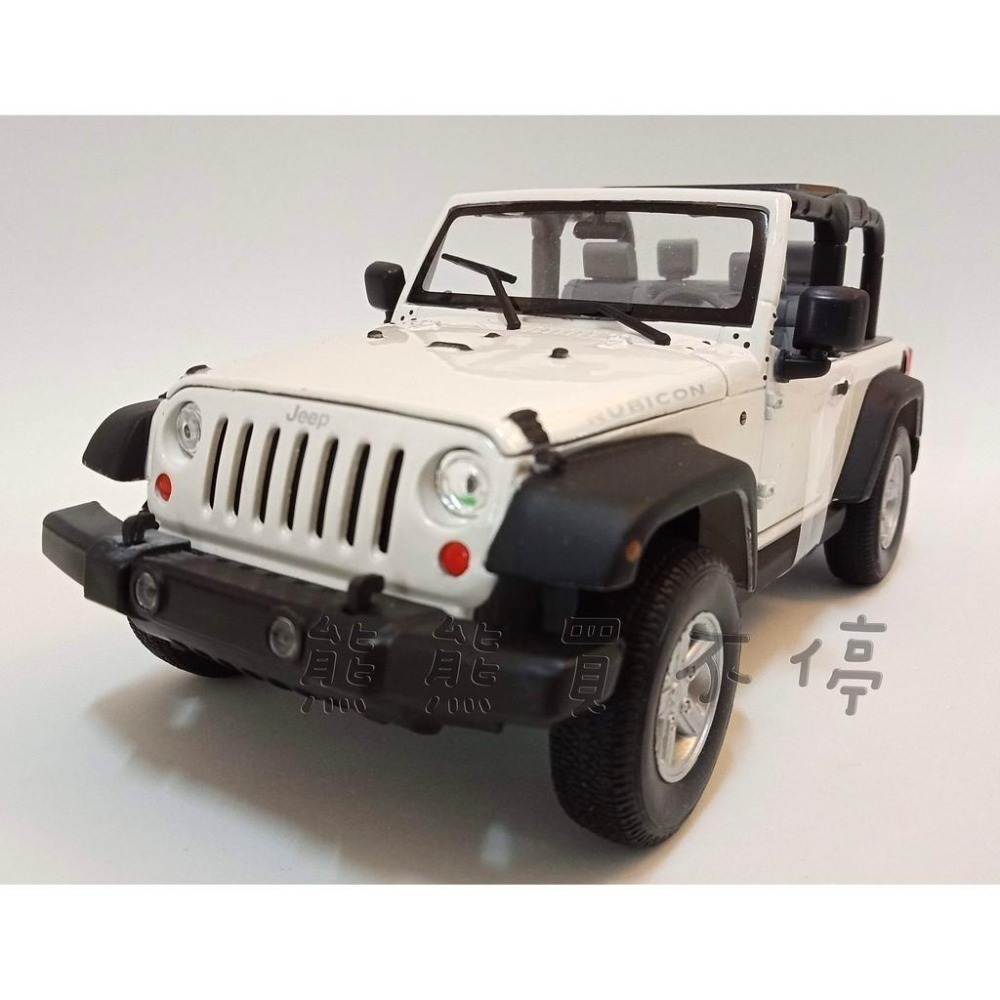 [在台現貨-四款可選] JEEP WRANGLER 牧馬人 吉普車 紅色 白色 硬頂 敞篷 1/24 合金 汽車模型-細節圖3