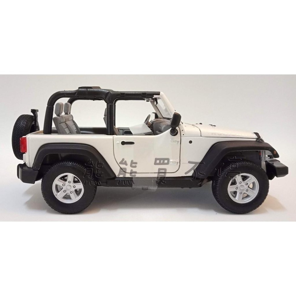 [在台現貨-四款可選] JEEP WRANGLER 牧馬人 吉普車 紅色 白色 硬頂 敞篷 1/24 合金 汽車模型-細節圖4