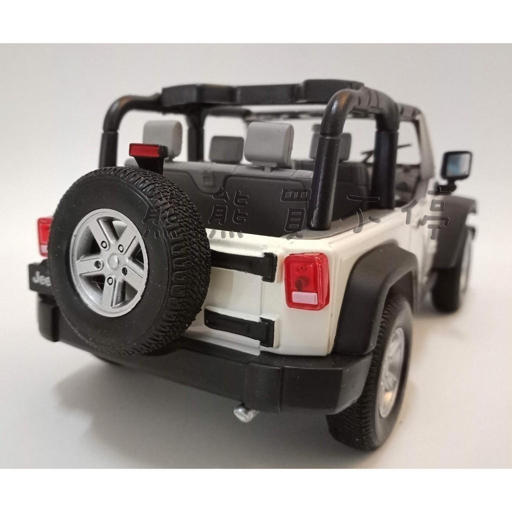 [在台現貨-四款可選] JEEP WRANGLER 牧馬人 吉普車 紅色 白色 硬頂 敞篷 1/24 合金 汽車模型-細節圖5