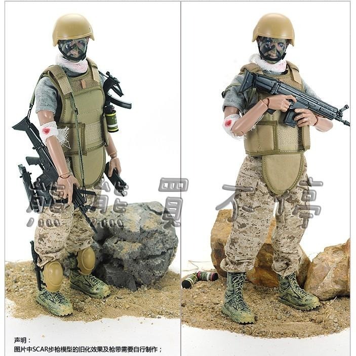 [台灣現貨-超值升級版] 1/6 多關節 多配件 迷彩兵人 30cm 軍事模型 - 特種兵(傷兵) 12吋兵人 可動人偶 - 熊熊買不停 ...