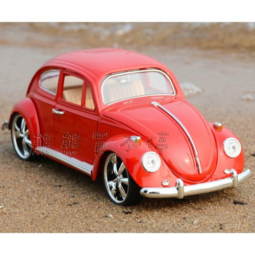 [在台現貨] 第一代 復古 金龜車 福斯 Volkswagen Beetle 1/18 合金 汽車 模型 - 紅色