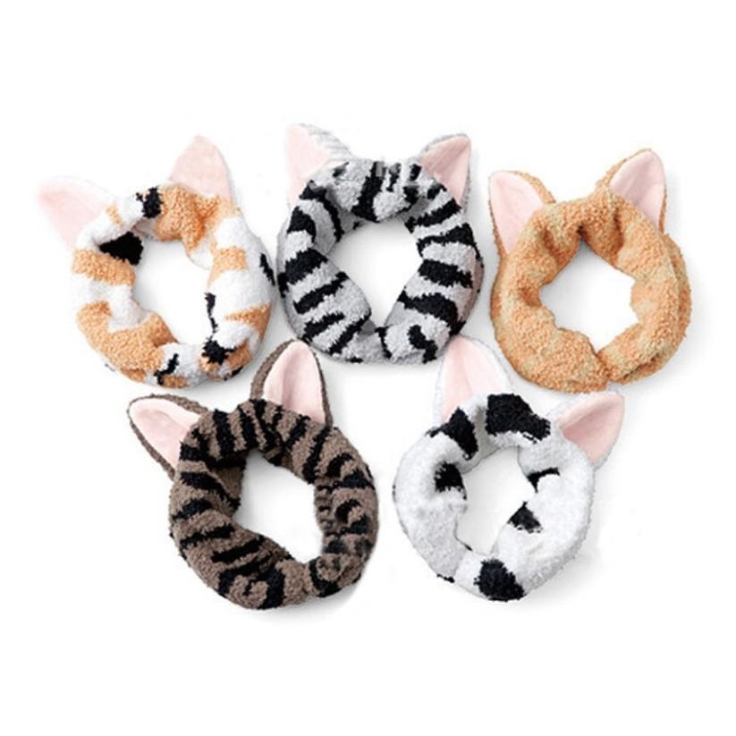 < 在台現貨/安全等級A > 貓耳朵髮帶 貓咪 洗臉化妝髮箍 植物環保印染 7種款式可選-細節圖4