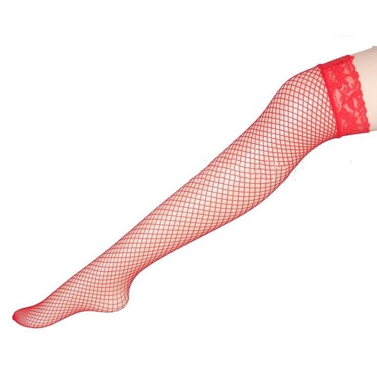 情趣內睡衣必備配件 蕾絲長筒中小網眼網襪 誘惑性感網襪 共有三色可選-細節圖4