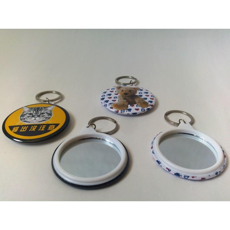 [在台現貨] 自製鏡子鑰匙圈 貓出沒注意/ 熊熊愛台灣-細節圖3