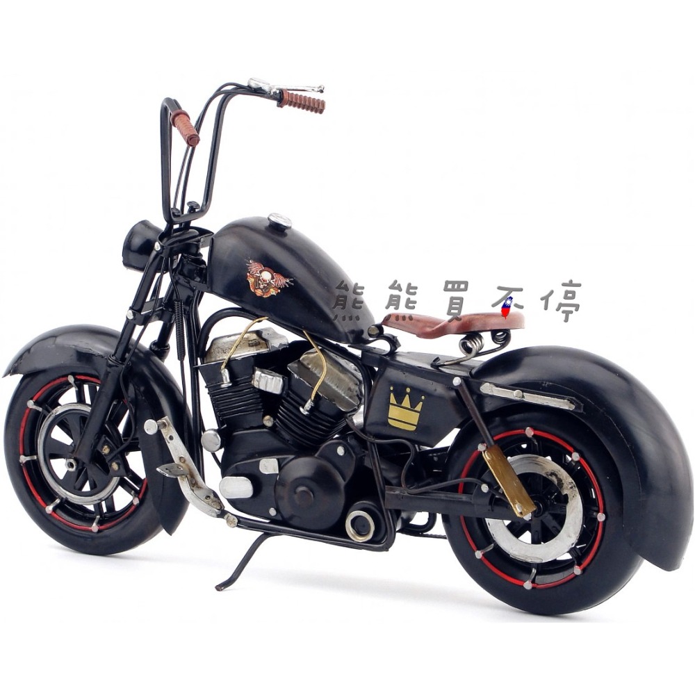 [1月到貨/超推!!] 鐵製 手工 復古 鐵皮製 哈雷摩托車 胖童 Fat Boy 重機模型-細節圖3