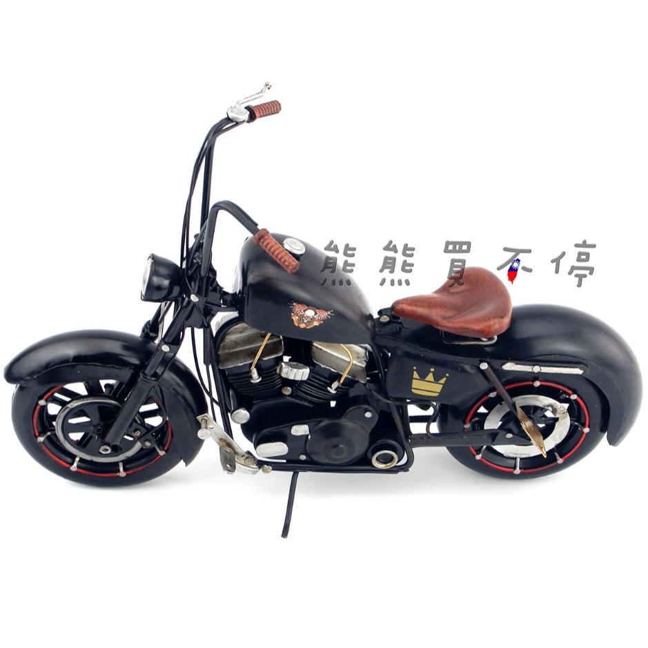 [1月到貨/超推!!] 鐵製 手工 復古 鐵皮製 哈雷摩托車 胖童 Fat Boy 重機模型-細節圖4