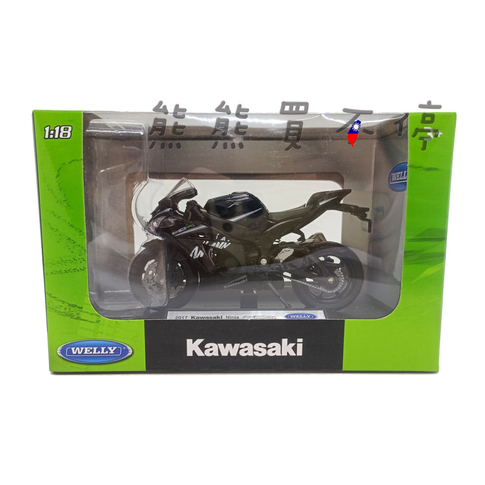 [在台現貨] 川崎 忍者 NINJA 2017年 ZX10-RR 1/18 仿真 合金 重機 摩托車 模型-細節圖6