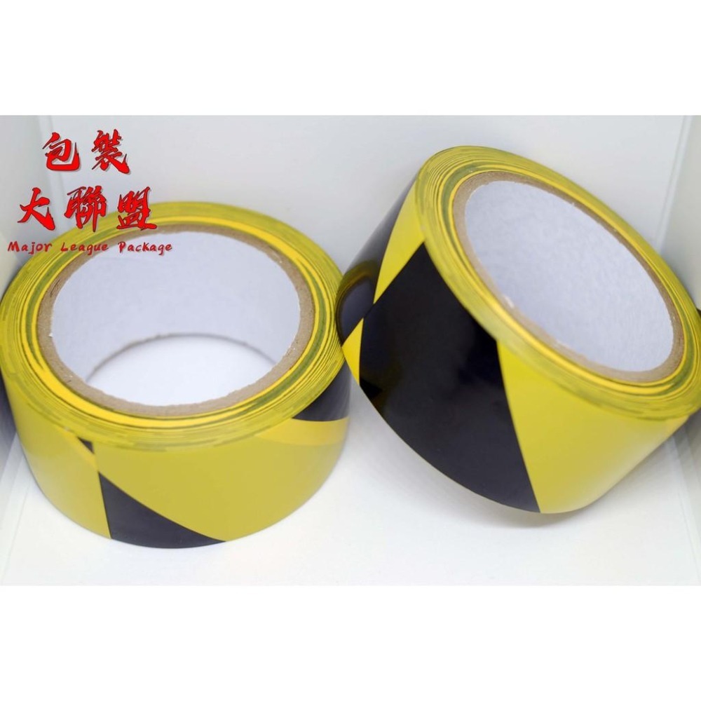 黃黑斑馬膠帶 48mm*33M 黃黑膠帶 警示膠帶  地板標示膠帶 標示膠帶-細節圖2