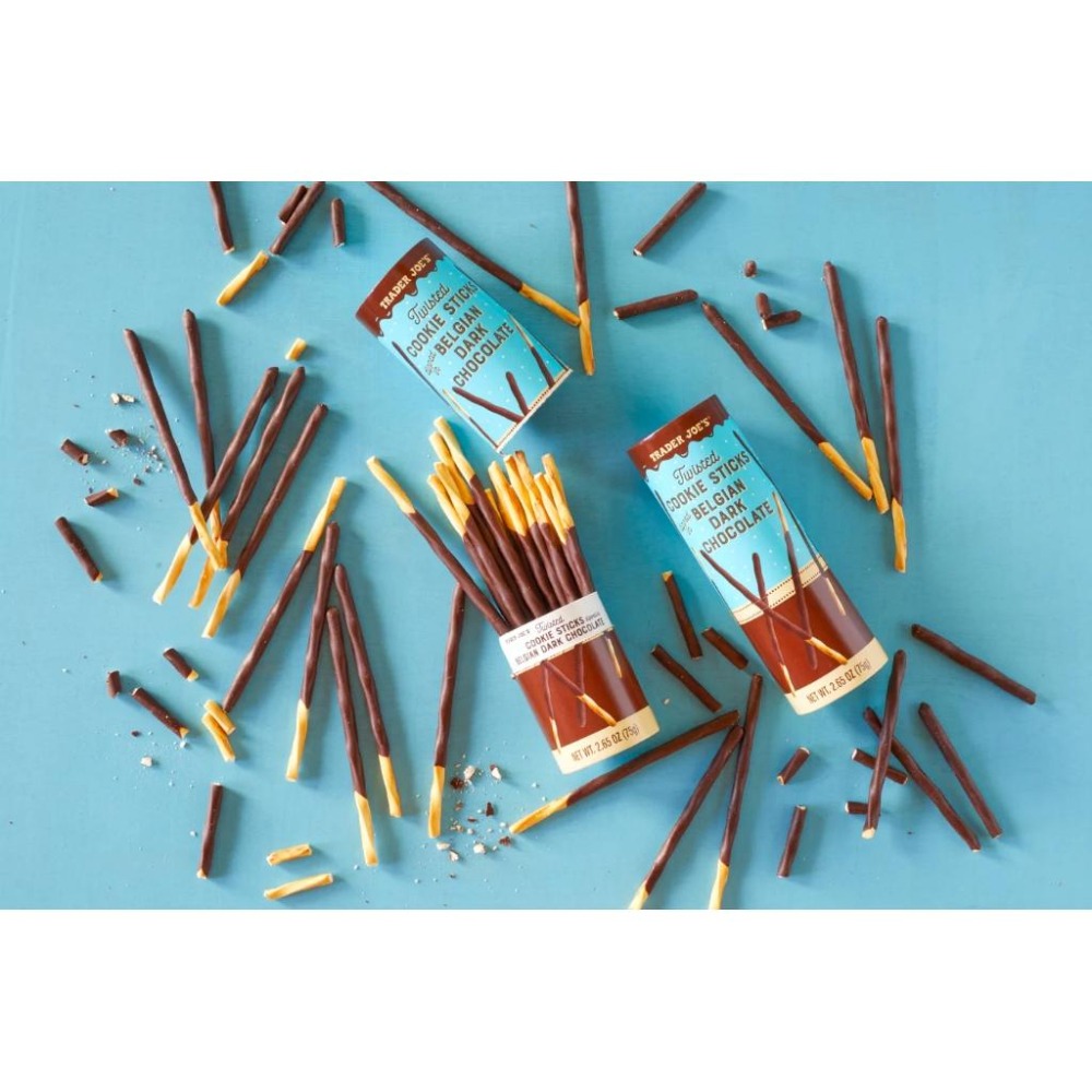台灣現貨 Trader joe＇s 黑巧克力餅乾棒 75g-細節圖4