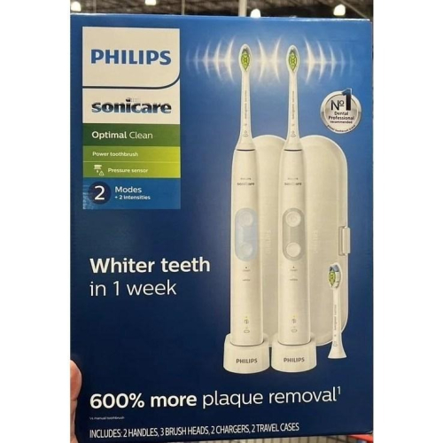 台灣現貨 Philips 飛利浦 Sonicare Optimal Clean 智能音波電動牙刷 HX6829/75