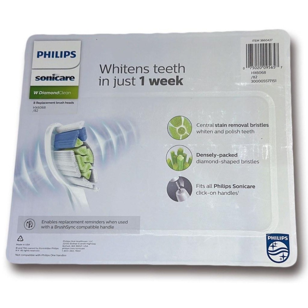 台灣現貨 Philips 飛利浦 智能電動牙刷替換刷頭 8入 C3硬刷頭 W軟刷頭-細節圖4