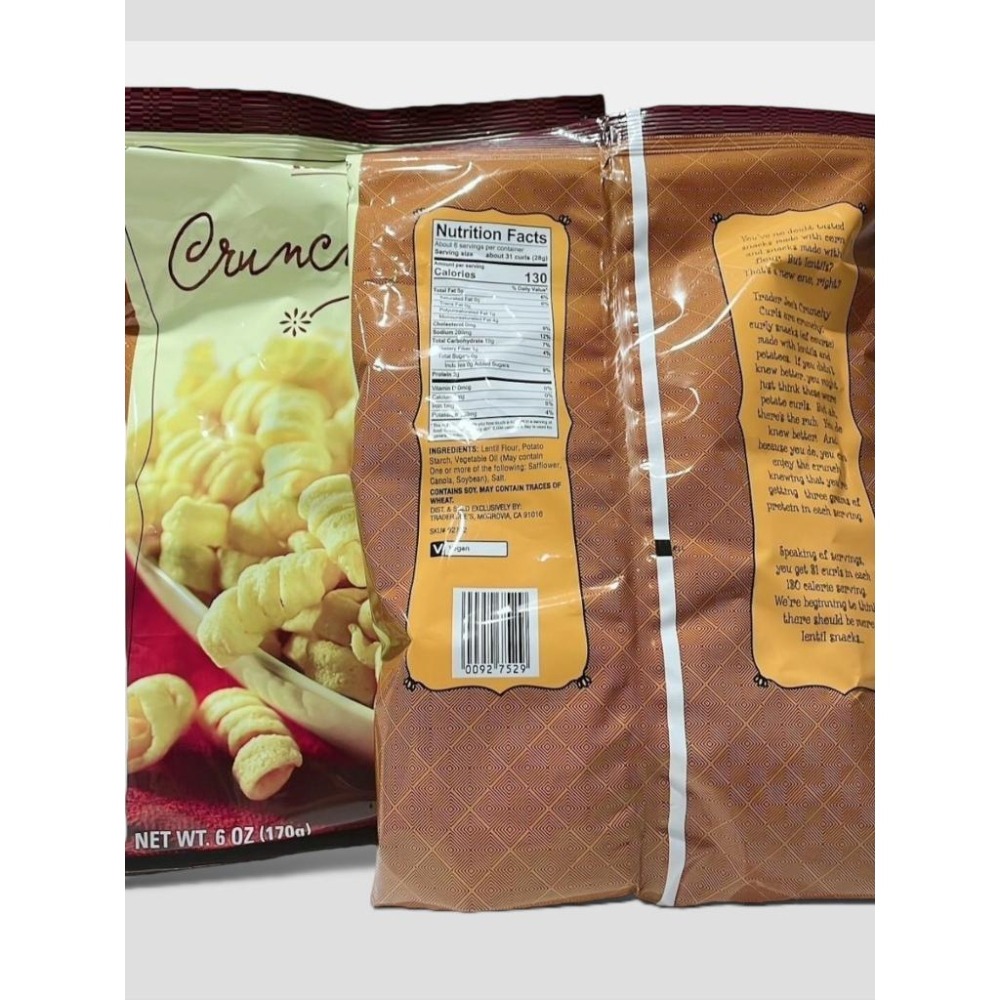 台灣現貨 Trader Joe＇s 酥脆捲髮/馬鈴薯餅乾/扁豆餅乾 170g-細節圖2