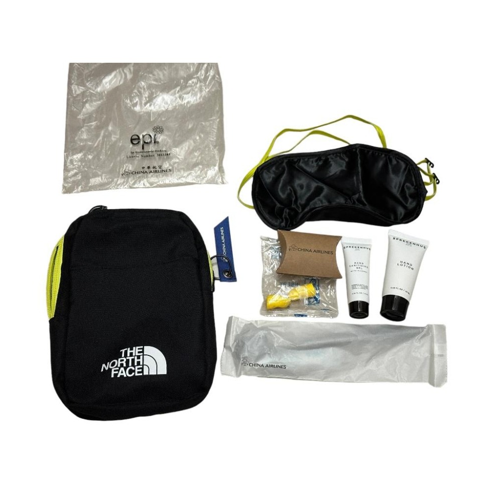 台灣現貨 中華航空 & The North Face 北臉 豪華經濟艙 過夜包 盥洗包 僅拆開拍照-細節圖4
