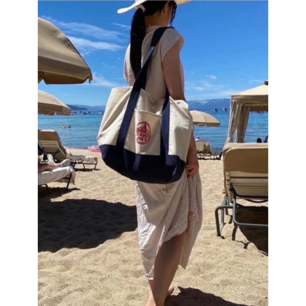 台灣現貨 Trader joe＇s 缺德舅 美國有機超市 帆布袋 托特包 環保袋-細節圖3