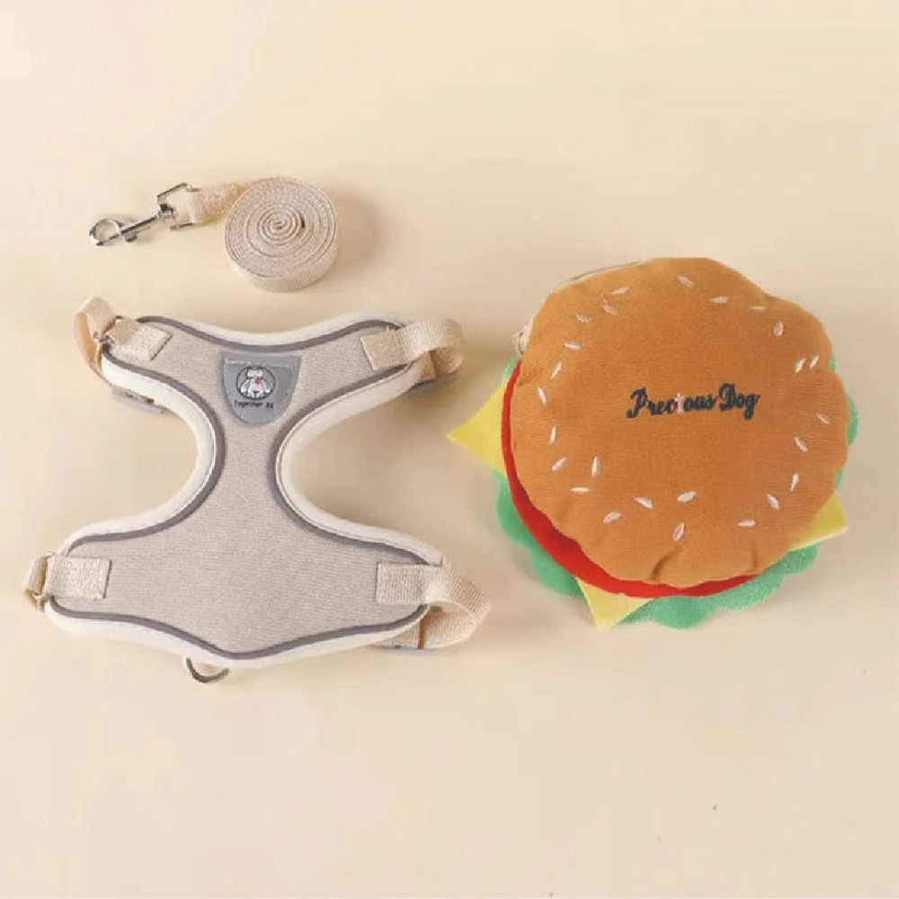 拉鍊漢堡包組(含背帶牽引繩)