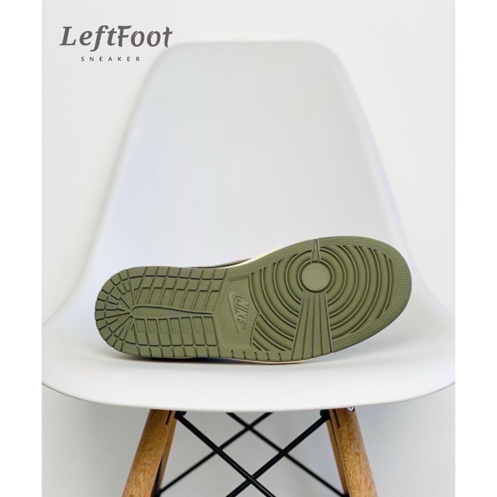 Travis Scott x Air Jordan 1 Low “Olive” AJ1 綠倒勾 橄欖綠 倒钩-細節圖4