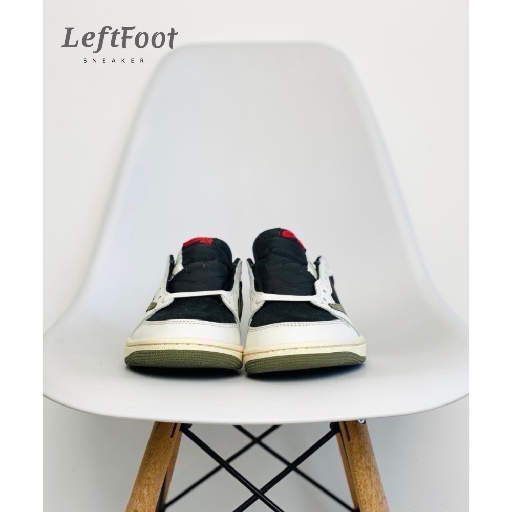 Travis Scott x Air Jordan 1 Low “Olive” AJ1 綠倒勾 橄欖綠 倒钩-細節圖5