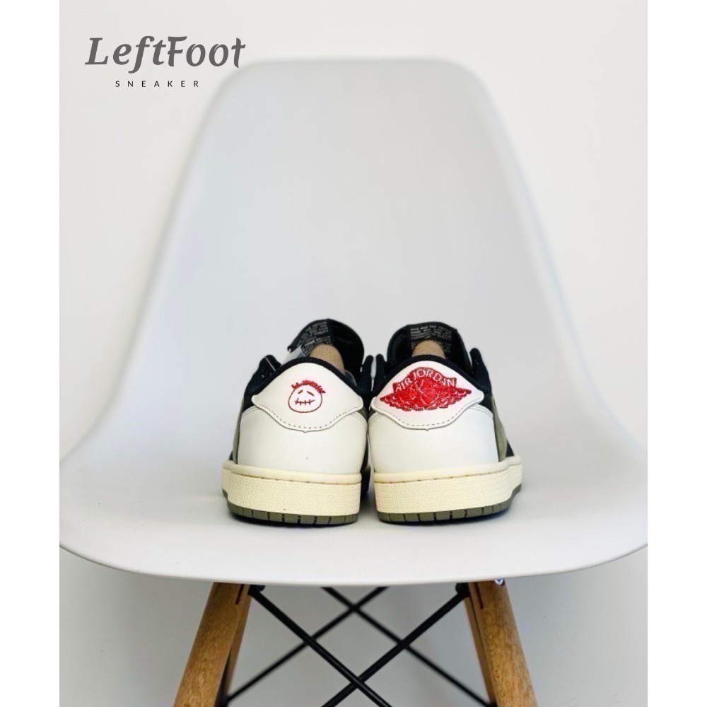 Travis Scott x Air Jordan 1 Low “Olive” AJ1 綠倒勾 橄欖綠 倒钩-細節圖6