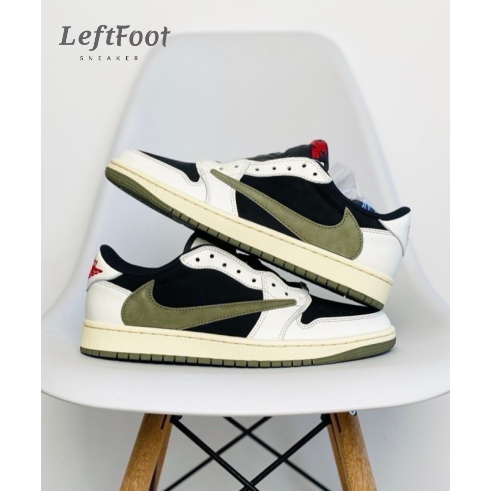 Travis Scott x Air Jordan 1 Low “Olive” AJ1 綠倒勾 橄欖綠 倒钩-規格圖11