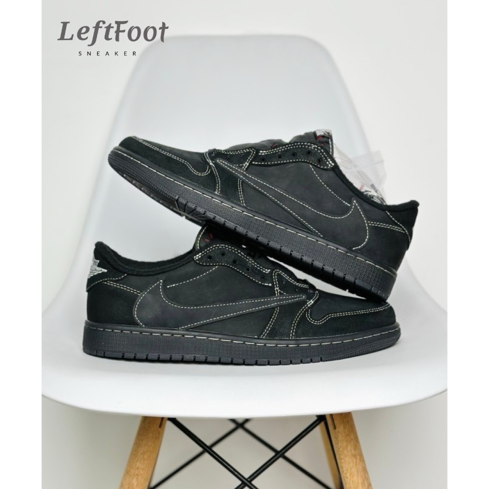 【顶级定制】Travis Scott x Air Jordan 1 Low Black Phantom 黑武士 倒钩-規格圖9