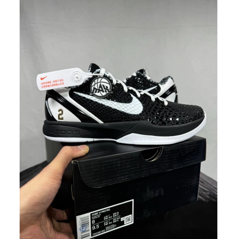 滅世純原 Kobe 6 Mambacita Gigi 黑白天使 籃球鞋 实战鞋 男鞋CW2190-002-規格圖8