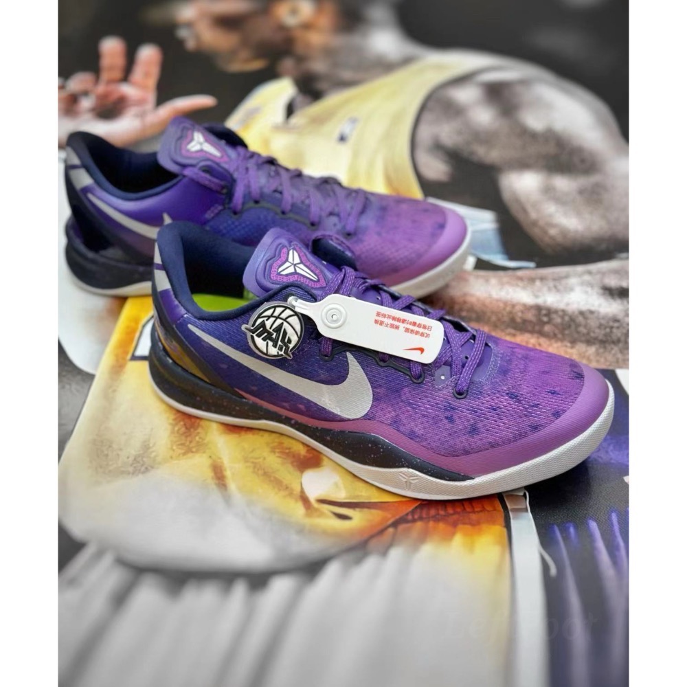 滅世純原 Kobe 8 Playoffs Purple 紫色 科比8代 低筒 籃球鞋 實戰鞋 男鞋 555035-500-細節圖11