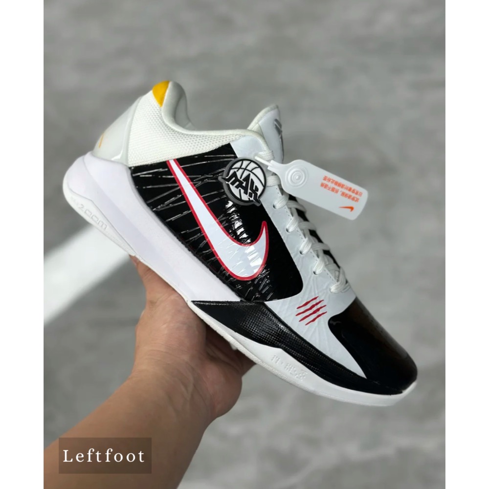 滅世純原 Kobe 5 Bruce Lee Alt 黑白李小龙 科比5代 籃球鞋 實戰鞋前後氣墊男鞋CD4991-101-規格圖5