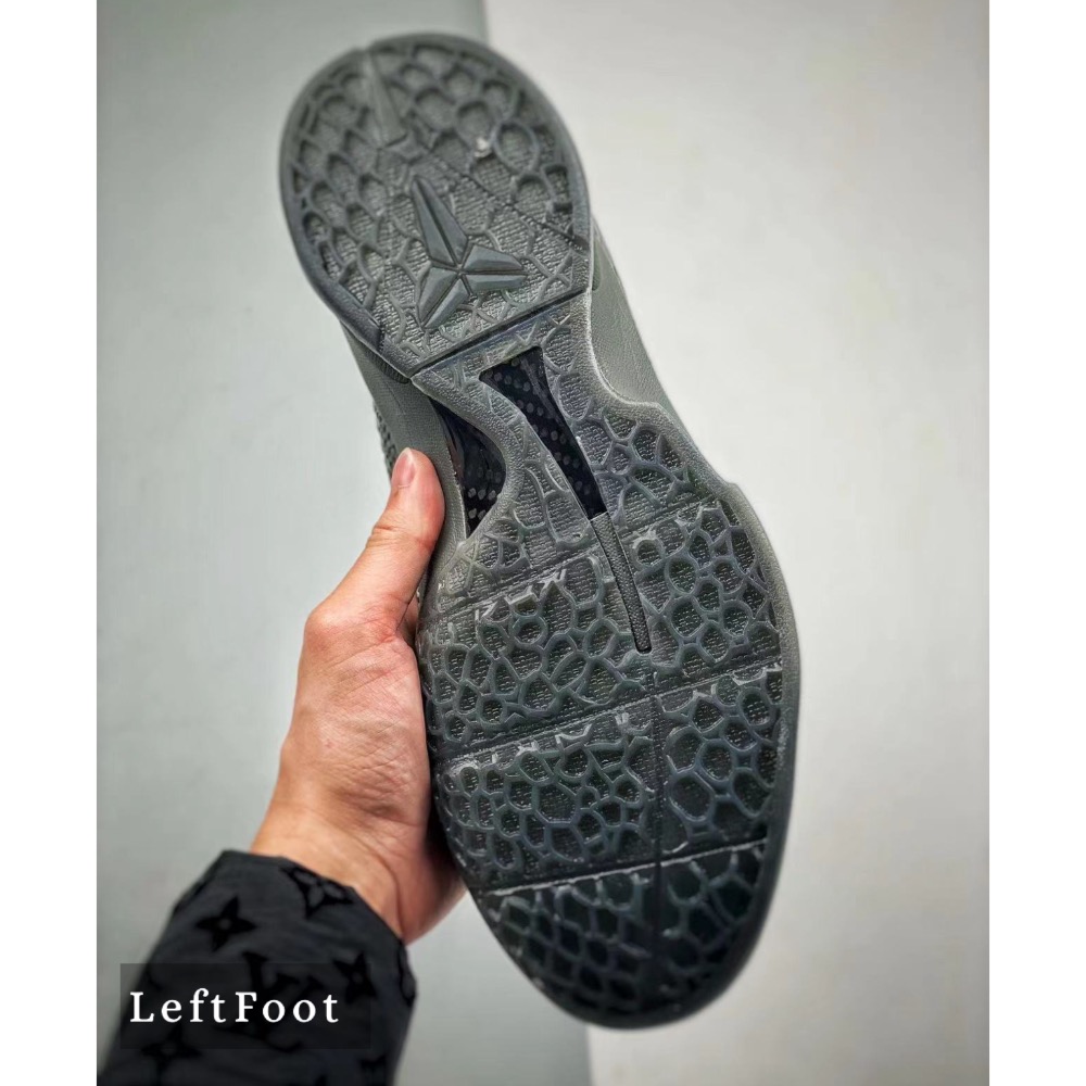 S2純原 Kobe 6 Black Mamba 深灰 籃球鞋 前掌气垫后掌EVA實戰鞋真碳板男鞋 869457-007-細節圖7