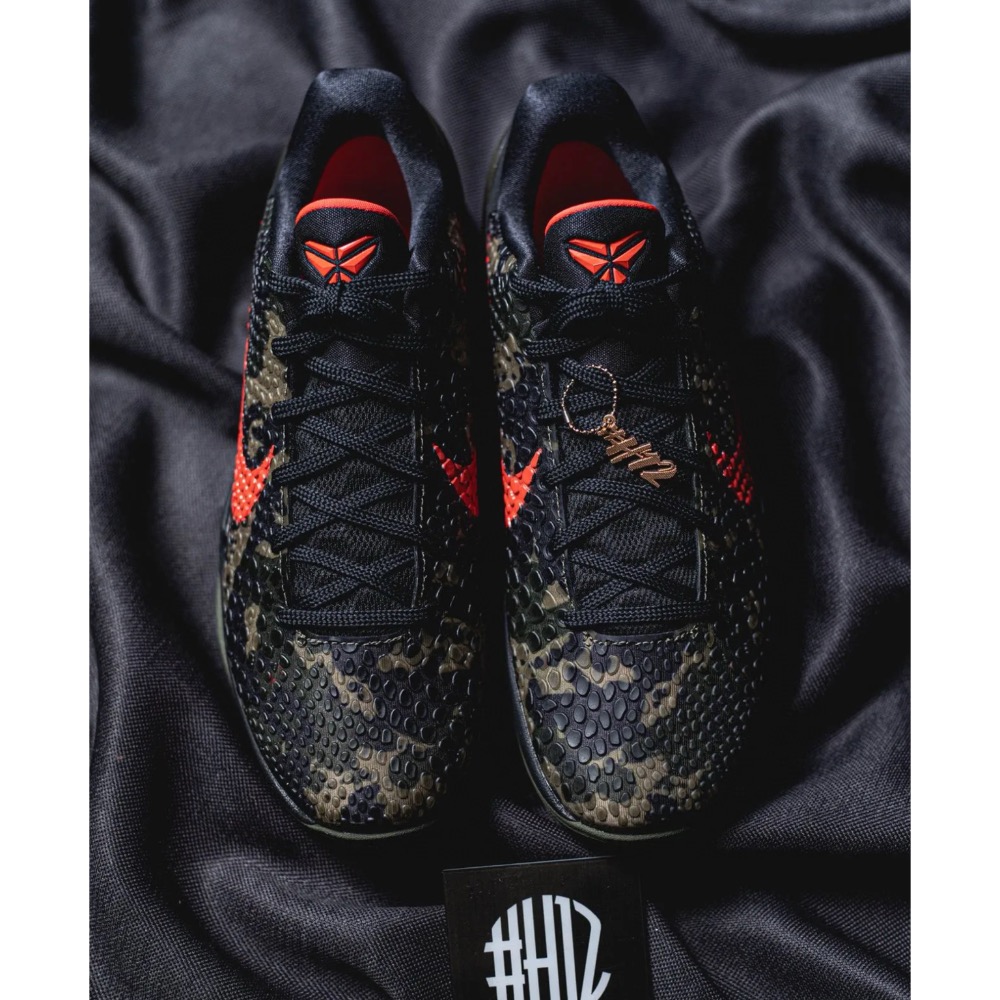H12純原 Kobe 6 Italian Camo 沙漠 黑紅迷彩 籃球鞋 實戰鞋 真碳板 男鞋 FQ3546-001-細節圖4