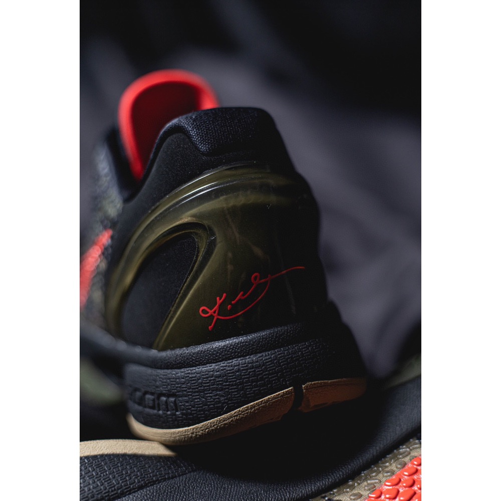 H12純原 Kobe 6 Italian Camo 沙漠 黑紅迷彩 籃球鞋 實戰鞋 真碳板 男鞋 FQ3546-001-細節圖10